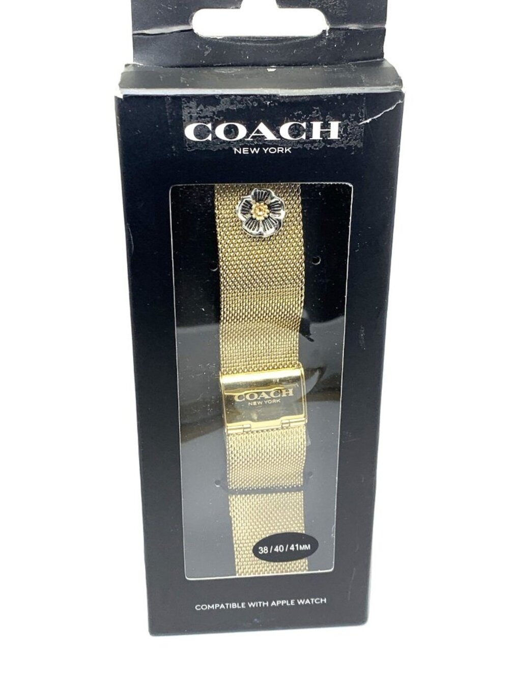 Coach Apple Watch Band Women's Smartwatch Gold Stainless Steel 38-41mm 14700206